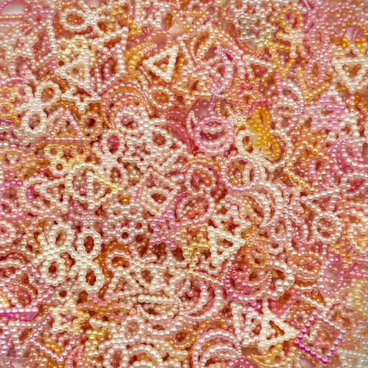 Peachy Mixed Pearl Shapes - 1oz