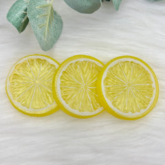 Imitation Lemon Slices - Pack Of 3 Cabochons