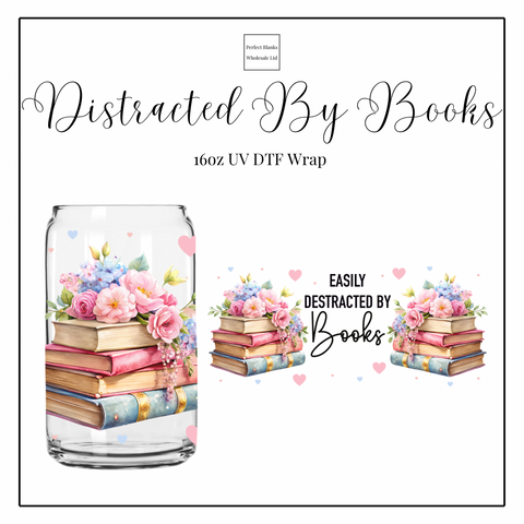 Distracted By Books 16oz UVDTF