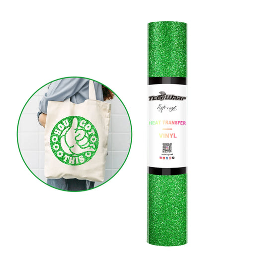 Teckwrap Glitter Apple Green HTV - 5ft