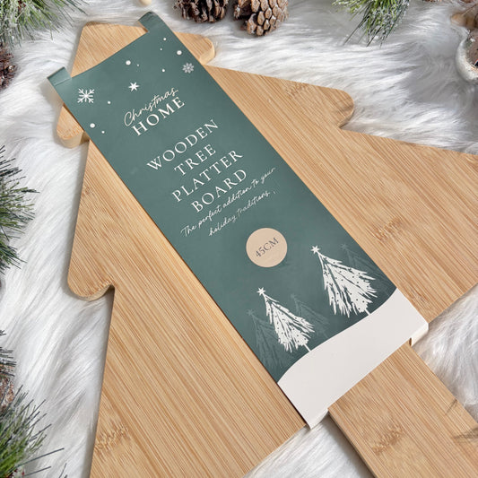 Christmas Tree Wooden Platter Board
