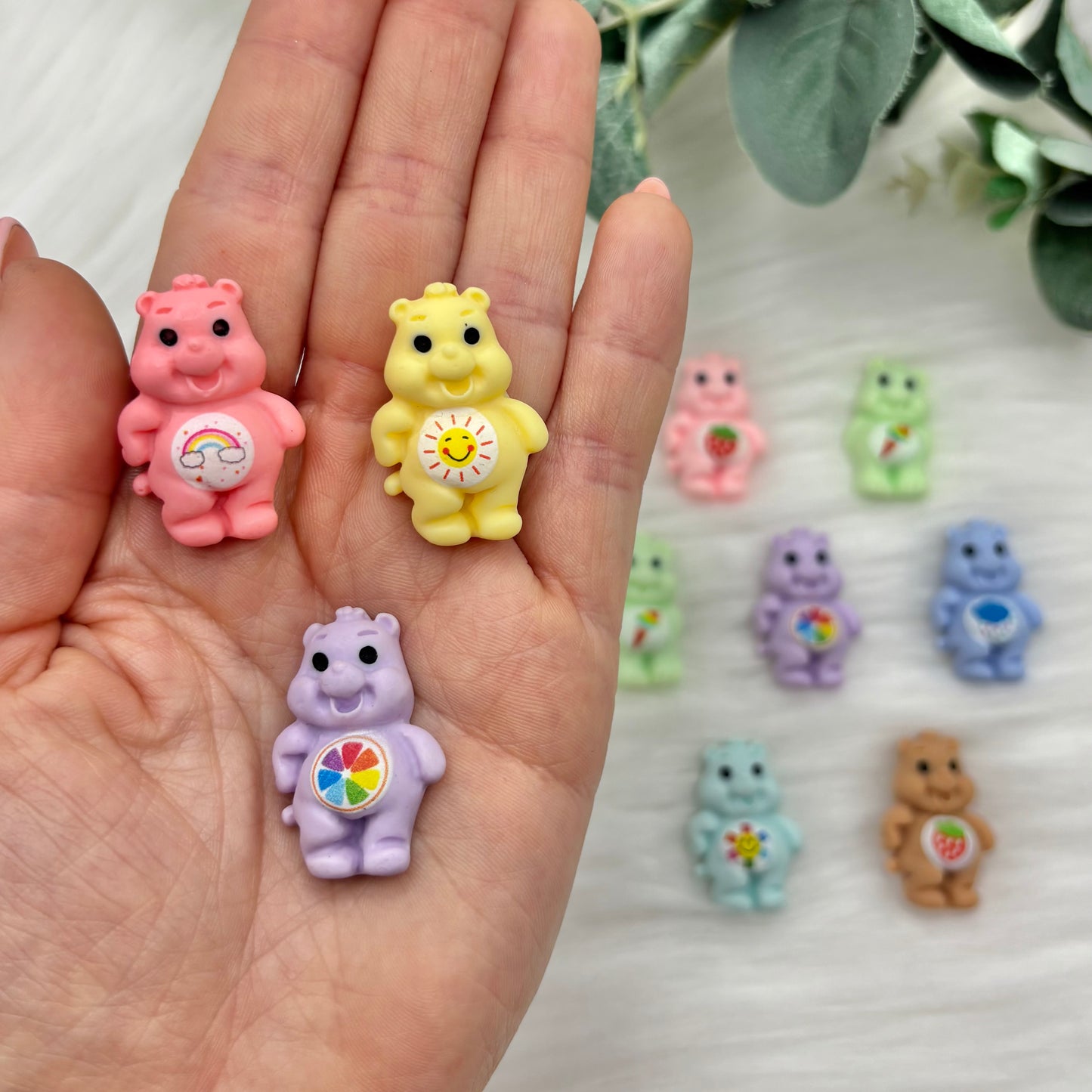 Rainbow Bears - Pack of 10 cabochons