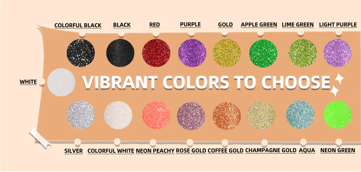 Teckwrap Glitter Colourful Rose Gold HTV - 5ft