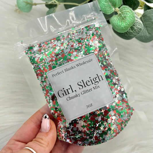 Girl, Sleigh -  Chunky Glitter Mix