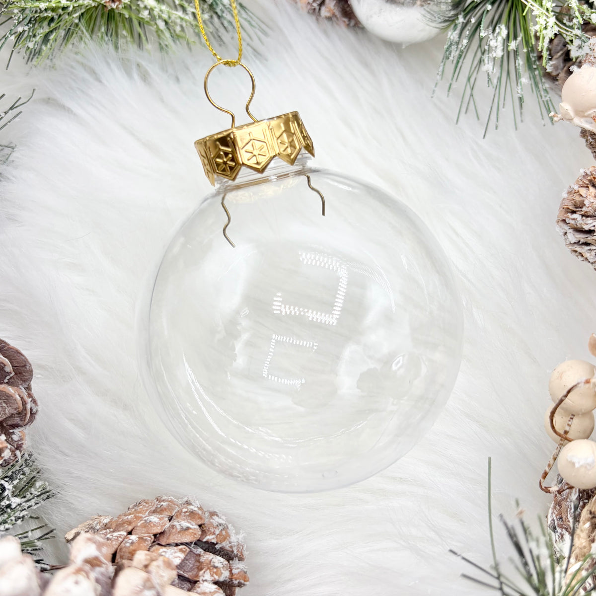 8cm Christmas Bauble Decoration - Gold