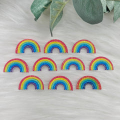 Sparkly Rainbows - 10 Pack of Cabochons