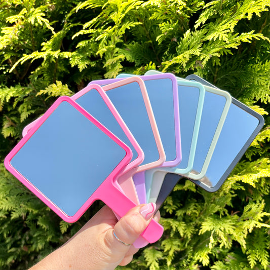 Hand Held Square Mirror