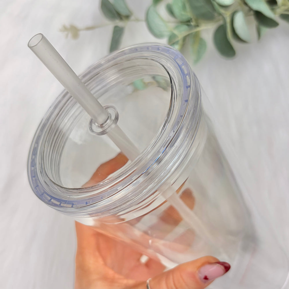 24oz Acrylic Double Walled Snowglobe - Suitable for Snowglobes, Noglobes and Lava Tumblers