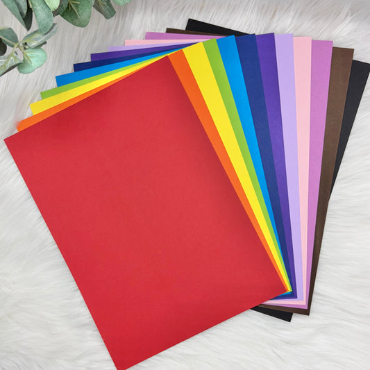 Rainbow A4 Coloured Cardstock 12 Sheet Pack | 240GSM