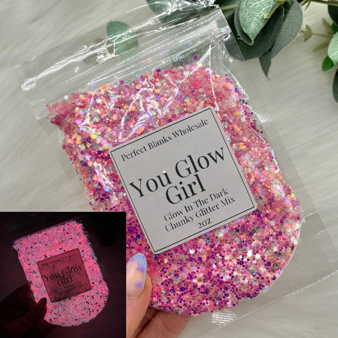 You Glow Girl - Chunky Glow In The Dark Glitter