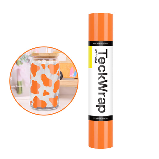 Teckwrap Glossy Orange 001 Economical Series Craft Vinyl