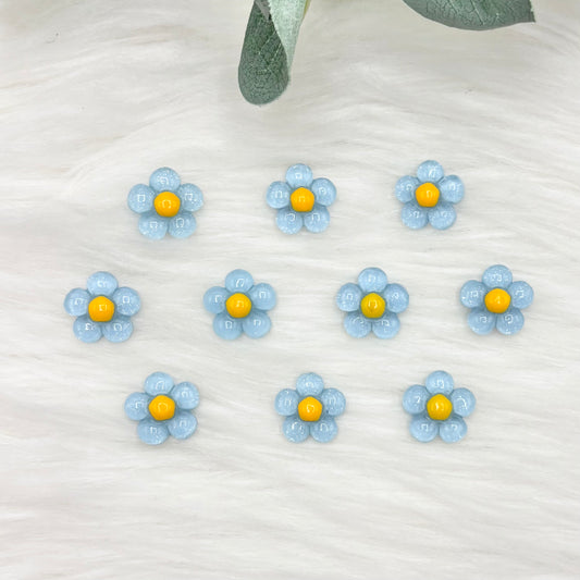 Blue Daisies - 10 Pack of Cabochons