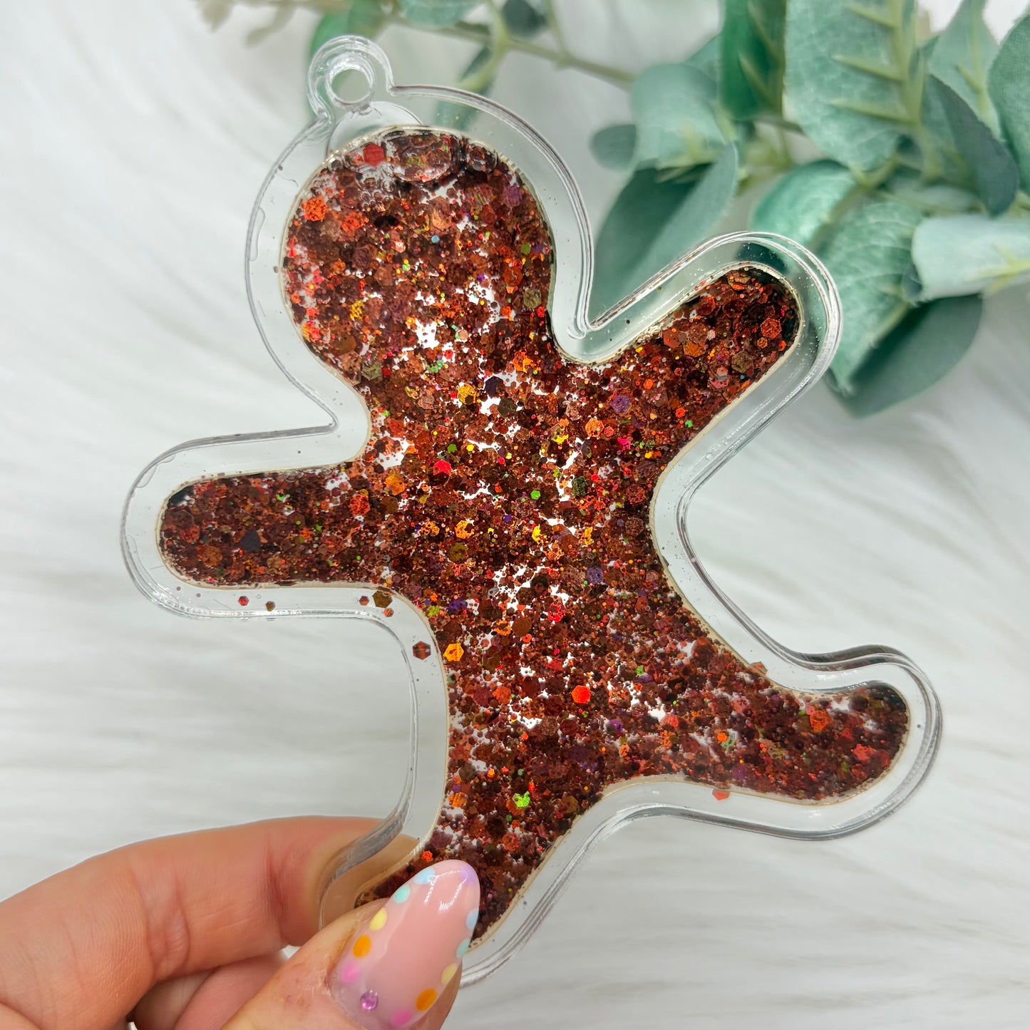 Gingerbread Man Acrylic Snowglobe Christmas Decoration