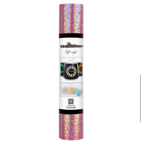 Teckwrap Rose Gold Holographic Sparkle Adhesive Craft Vinyl