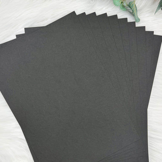 Black A4 Boston Plain Cardstock | 290GSM | 25 Sheet Pack