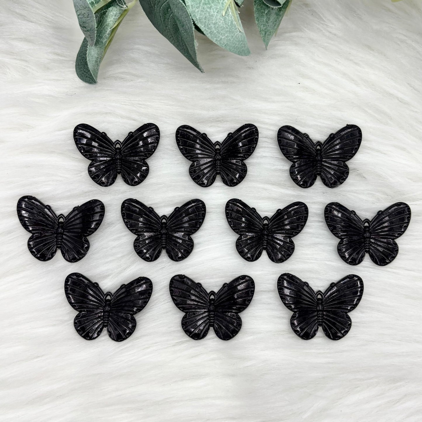 Black Butterfly Cabochon - 10 Pack of Cabochons