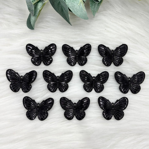 Black Butterfly Cabochon - 10 Pack of Cabochons