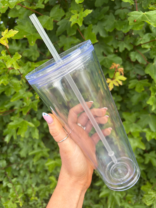 Double Walled 24oz Acrylic Tumbler - Suitable for No Globes