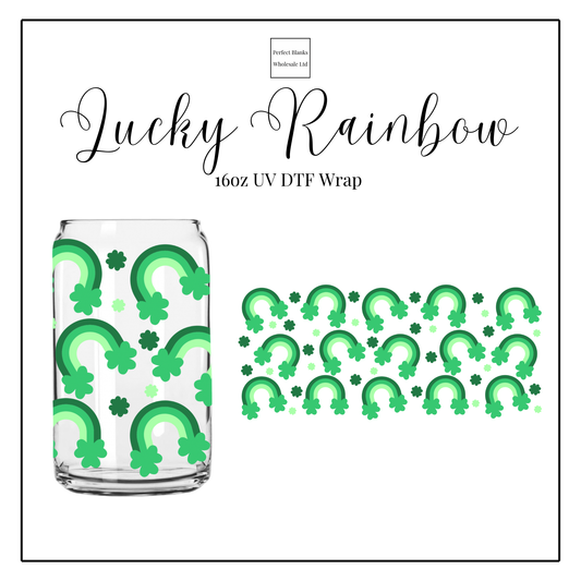 Lucky Rainbow 16oz UV DTF