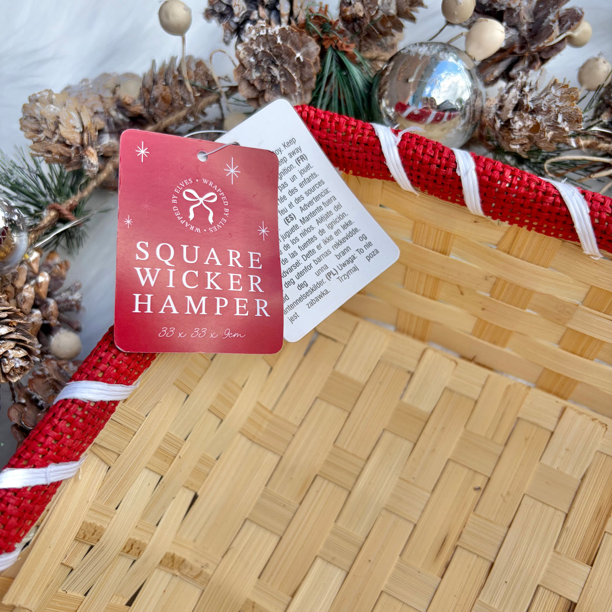 Christmas Wicker Hamper Basket