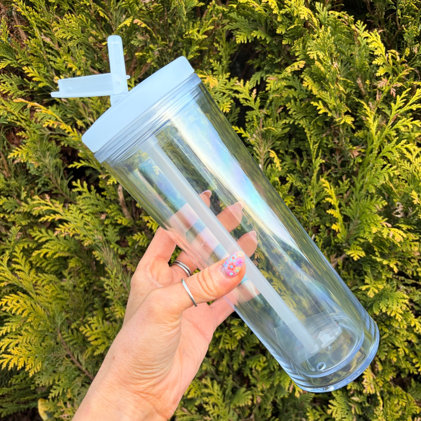 Flip Lid 20oz Double Walled Pre Drilled Tumbler