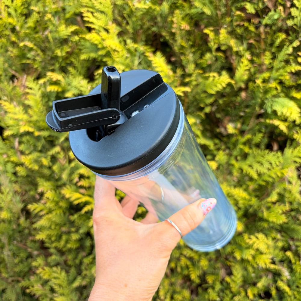 Flip Lid 20oz Double Walled Pre Drilled Tumbler