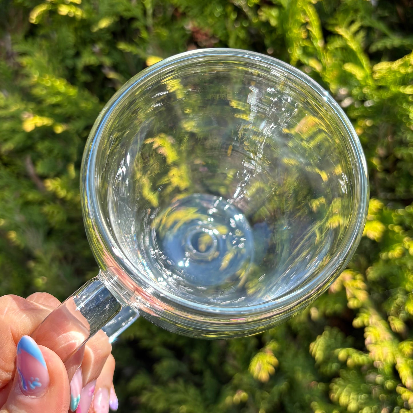 350ml Pre Drilled Glass Snowglobe Mug With Stopper