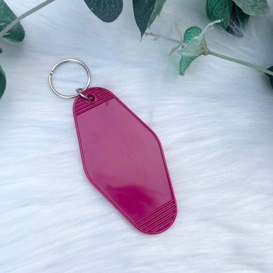 Wine Red Motel Keyring - No. 12