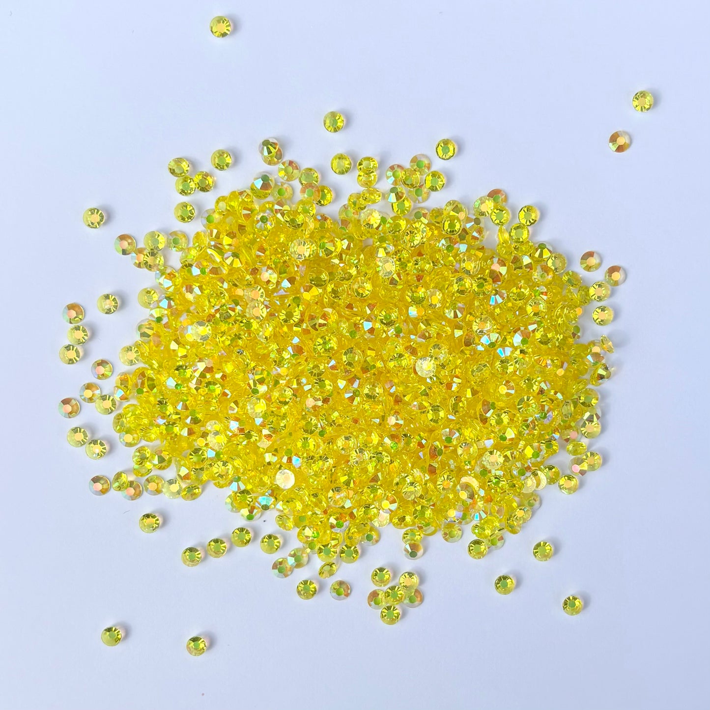 Lemon AB Transparent Resin Rhinestones - 3mm