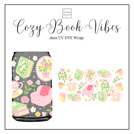 Cozy Book Vibes 16oz UVDTF