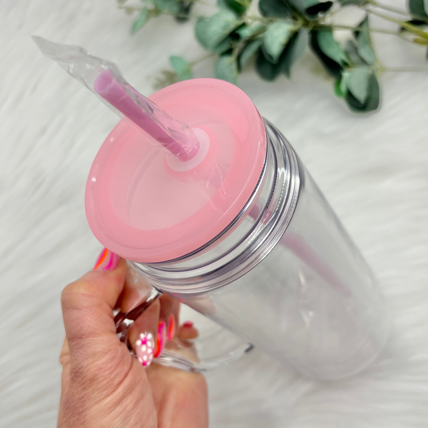 Acrylic Handled 16oz Snowglobe