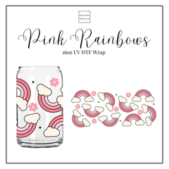 Pink Rainbow 16oz UVDTF