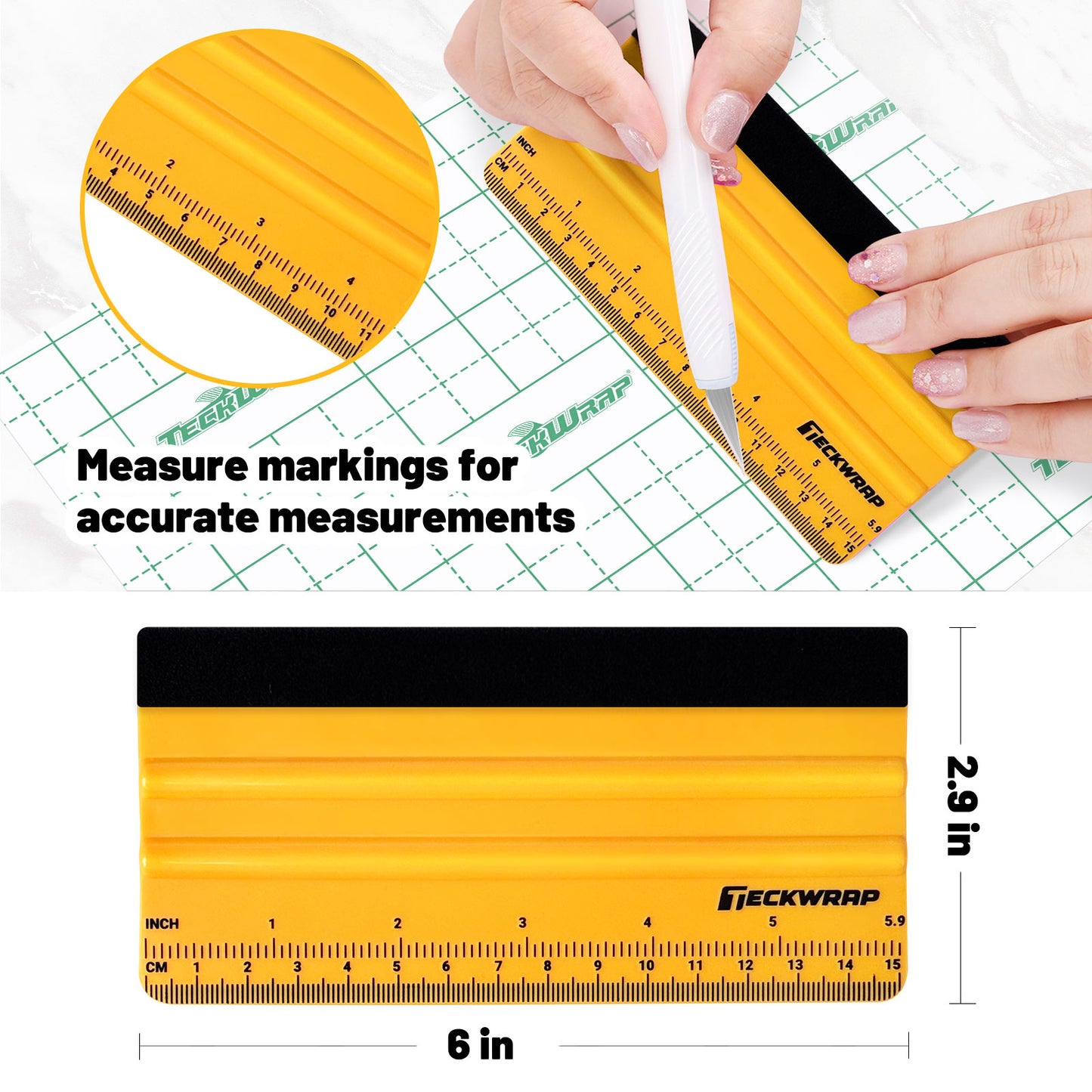 TeckWrap Yellow Squeegee