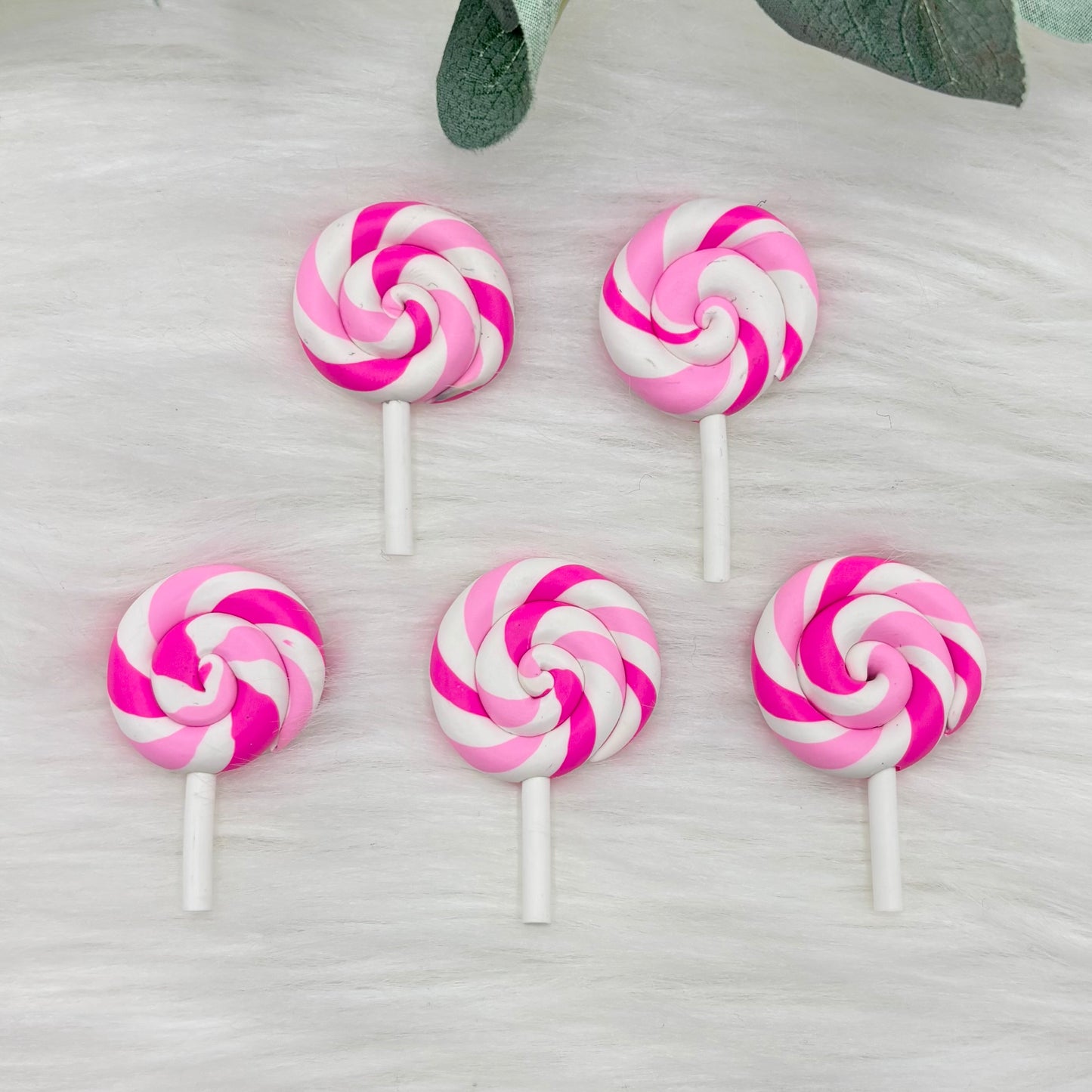 Pink Lollipops - 5 Pack of Cabochons