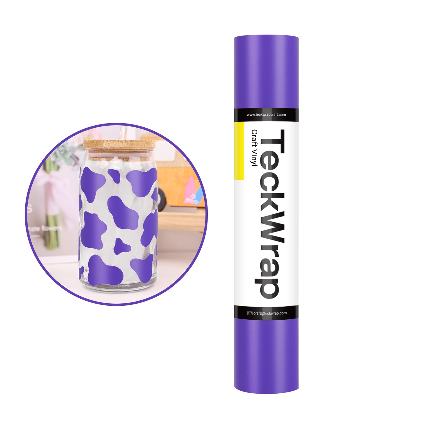 Teckwrap Matte Purple 001 Economical Series Craft Vinyl