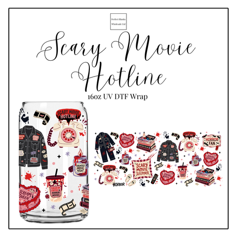Scary Movie Hotline 16oz UVDTF