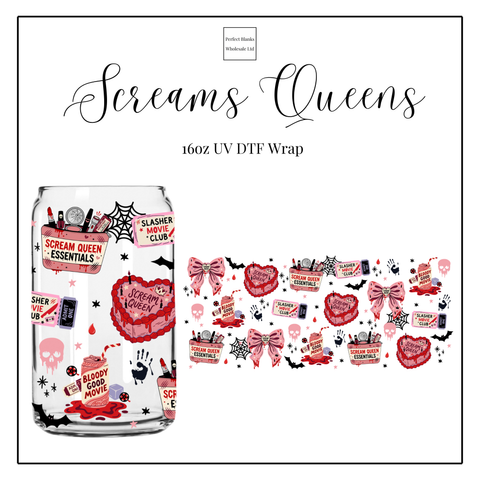 Scream Queens 16oz UVDTF