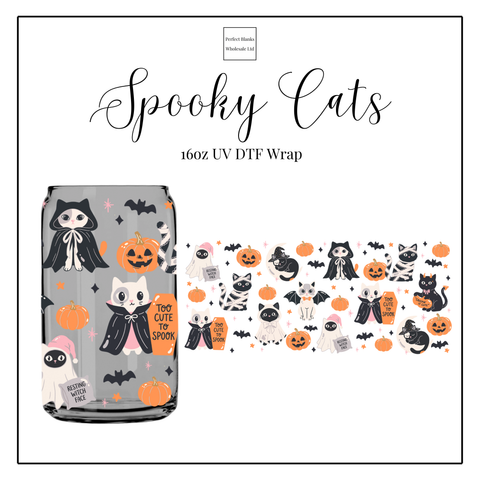 Spooky Cats 16oz UVDTF