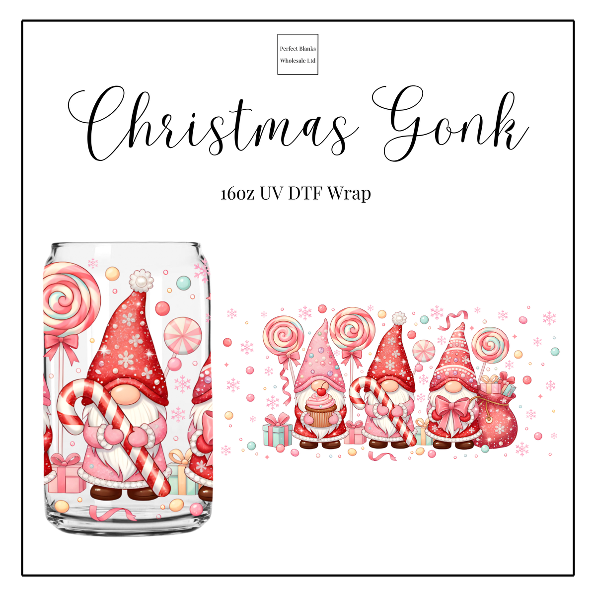 Christmas Gonk 16oz UVDTF