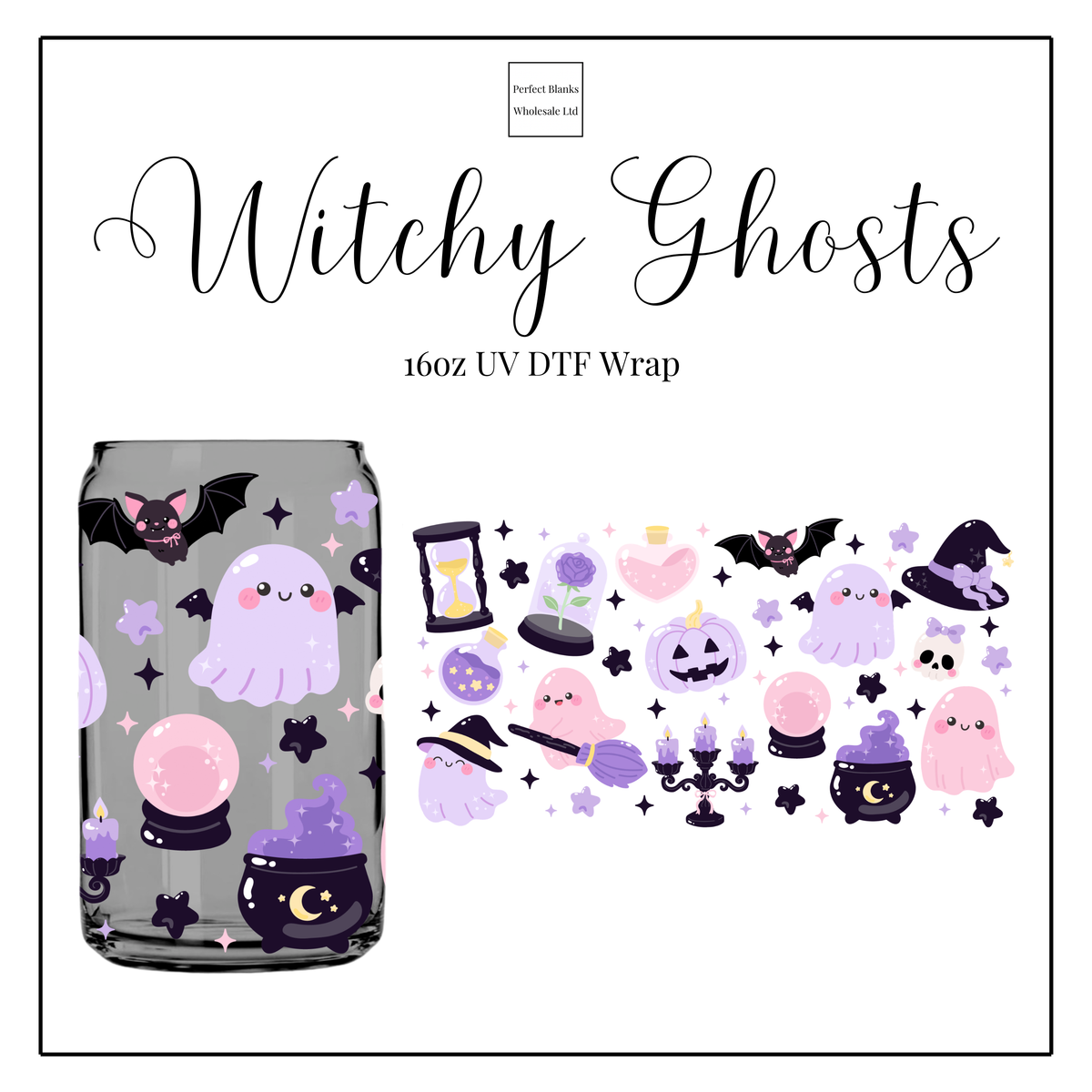 Witchy Ghosts 16oz UVDTF