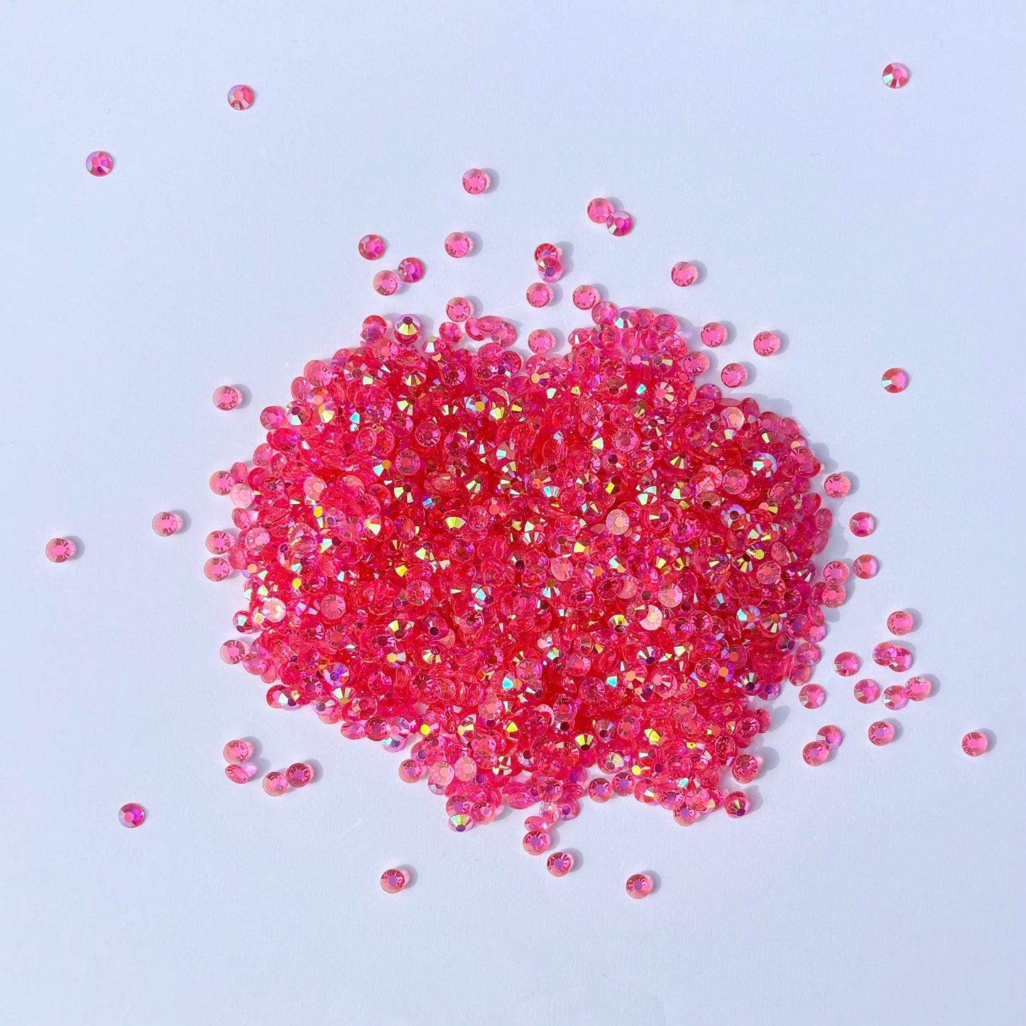 Hot Pink AB Transparent Resin Rhinestones - 3mm
