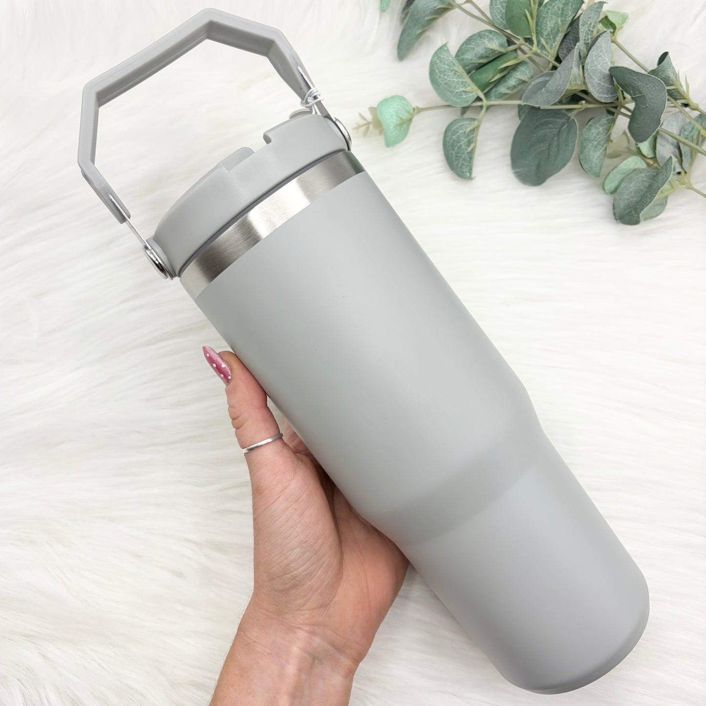 30oz Handled Flip Lid Tumbler