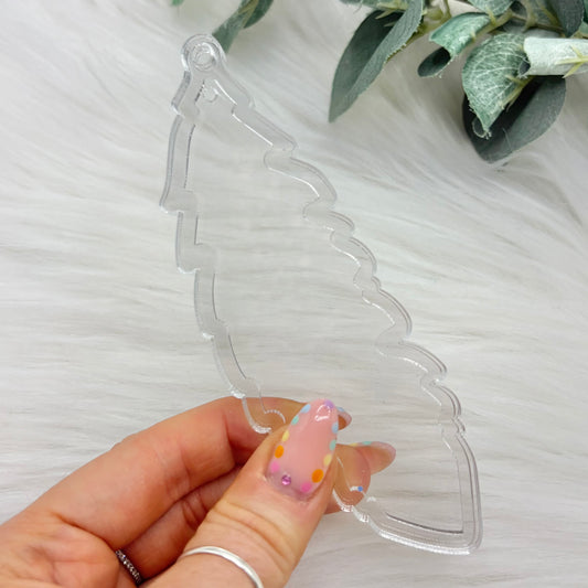 Feather Acrylic Snowglobe Christmas Decoration