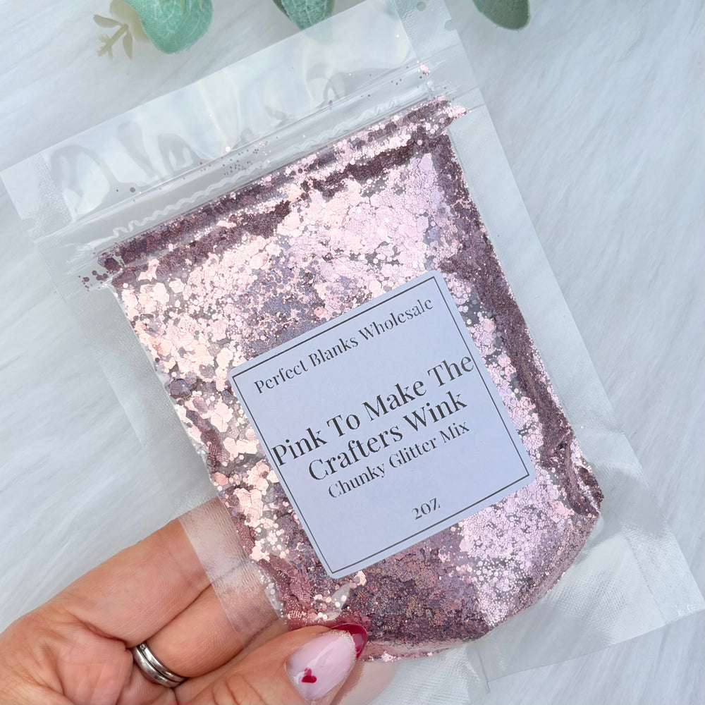 Pink To Make The Crafters Wink - Chunky Glitter Mix