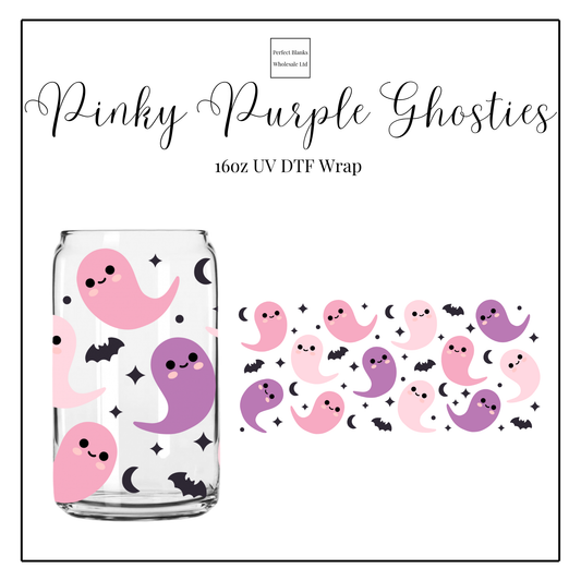 Pinky Purple Ghosties 16oz UVDTF