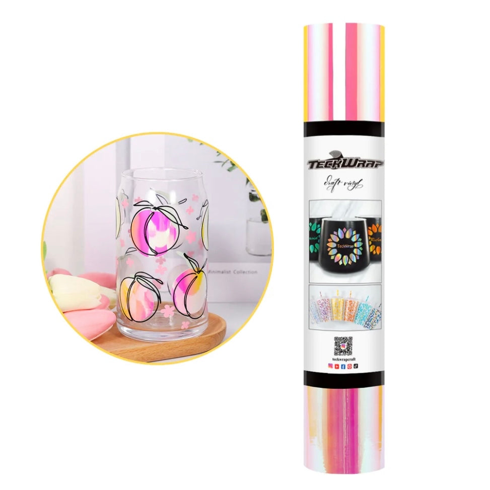 Teckwrap Peach Yellow Pink Opal Adhesive Vinyl