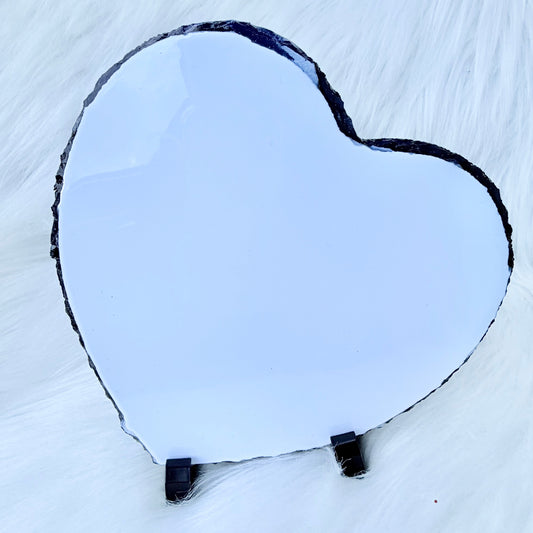 Heart Sublimation Photo Slate - 20cm x 20cm