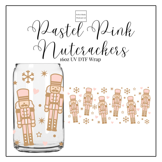Pastel Pink Nutcrackers 16oz UVDTF