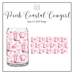 Pink Costal Cowboy 16oz UVDTF