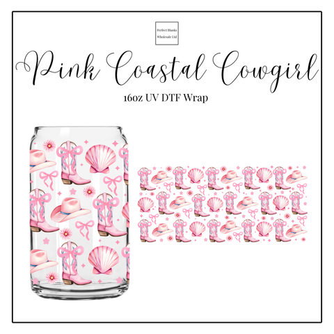 Pink Costal Cowboy 16oz UVDTF